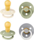 BIBS Colour Fopspeen - 18-48 mnd - 4-pack - Ivory/Sage/Sage Glow/Cloud Glow