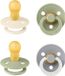 BIBS Colour Fopspeen - 18-48 mnd - 4-pack - Ivory/Sage/Sage Glow/Cloud Glow