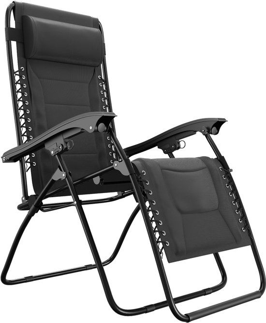 LifeGoods Ligstoel Comfort - Zwart