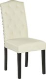 Beliani SHIRLEY - Eetkamerstoel - Beige - Polyester - Set van 2