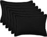 vidaXL - Kussensloop - 6 stuks - HOUTEN - Zwart - 50 x 70 cm - Bouclé