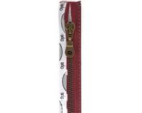 Opti Prym Ritssluiting Metaal 6mm Antiek Messing Deelbaar Bordeaux #750 60 cm