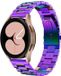Strap-it Bracelet de montre intelligente en acier - Convient pour Samsung Galaxy Watch 4 - 44mm - Arc-en-ciel
