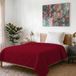 Italian Bed Linen Satijn Zomer Quilt, Polyester, Bordeaux, 170x250cm