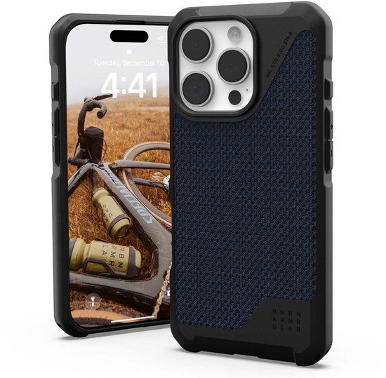 Urban Armor Gear Metropolis LT Hoesje Geschikt voor Apple iPhone 16 Pro | Compatibel met MagSafe | Back Cover | Kevlar Mallard