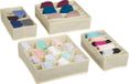 Merkloos Relaxdays lade organizer kledingkast, 4-delig, beige