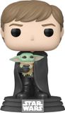 Funko Pop! Star Wars: The Mandalorian - Luke Skywalker avec Grogu Figurine