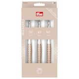 Prym 218595 set wollen haaknaalden, prym.ergonomics, taupe, 3/4/5 mm