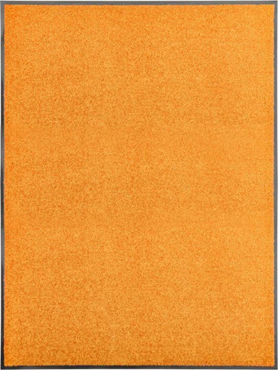 vidaXL Deurmat wasbaar 90x120 cm oranje