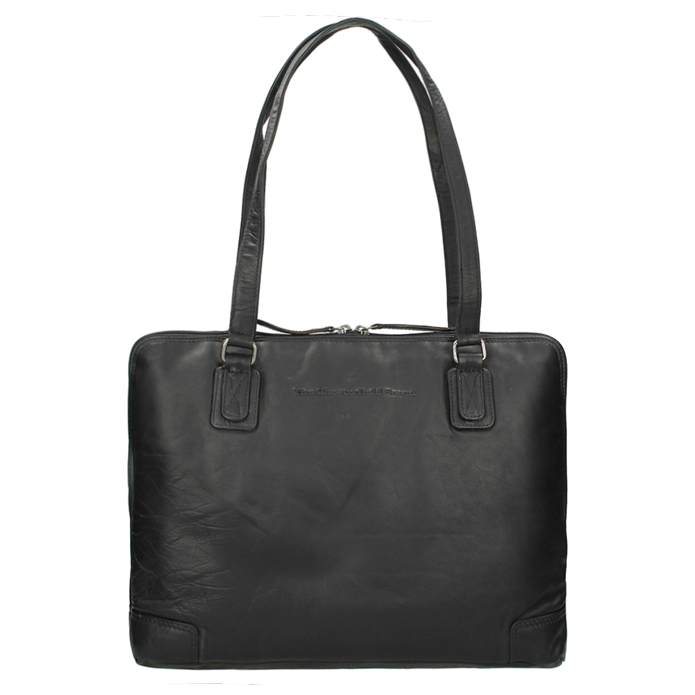 The Chesterfield Brand Flint Shoulderbag Large black Zwart