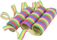 Merkloos / Sans marque Haza-Witbaard Party Serpentines - 15x rollen - gekleurde papier stroken mix - versiering - feestartikelen
