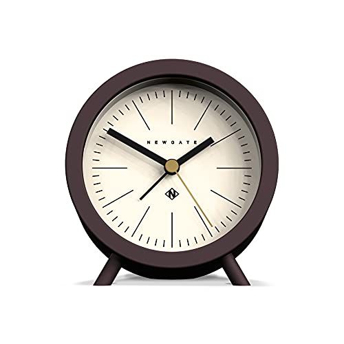 Newgate Fred Barrel Alarm Clock - Chocolade Zwart / Creme Wijzerplaat