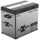 Cross Tools Elektrische koelbox met twee zones - Compressorkoelbox 39 liter (koelvermogen tot -20° C, voor op de camping, in de auto, draagbare koelkast) ICEBOX 50 DUAL, 68064