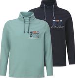 Jan Vanderstorm Sweatshirt, Lot de 2 - 80/82 - bleu foncé - Grande Taille