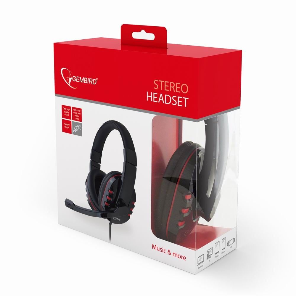 Gembird MHS-402 - Headset - Zwart
