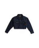 G-STAR Tussenjas 'Girls Cropped Denim Jacket' zwart