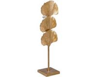 3198 Kaarshouder 19 x 14 x 63 cm Kristal Gouden Metaal