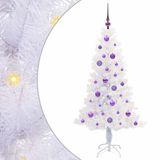 vidaXL Kunstkerstboom met 150 LED Wit 150 cm PVC en Staal