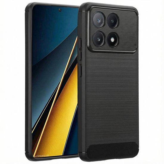 imoshion Brushed Backcover - Zwart - Geschikt voor Xiaomi Poco X6 Pro