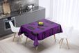 Bonamaison Tafelkleed, Anti-Mold, Sneldrogend, Waterdicht, 100% Polyester Tafellaken, Paars, Zwart, 140 x 140 Cm