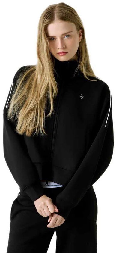 Guess Jeans W6rq10kd122 Sweatshirt Met Rits Zwart S Vrouw