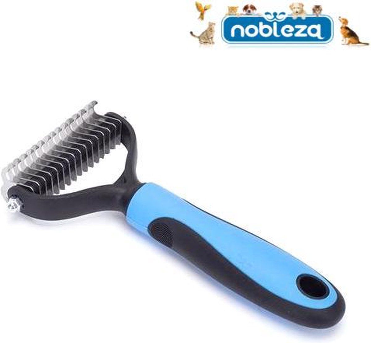 Nobleza Klittenhark met ergonomische grip - zwart/blauw