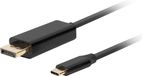 Lanberg Adapter Kabel USB-C naar Displayport 4K 60Hz 1 Meter Zwart