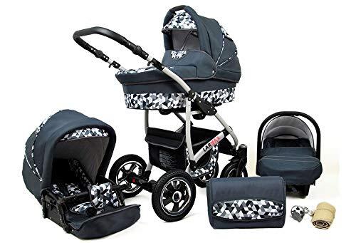 Lux4Kids 3 in 1 Combi kinderwagen Kinderwagen Complete Set met autostoel Isofix Larmax