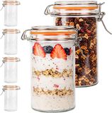 Merkloos Relaxdays Weckpotten - Set van 6 - 500 ml