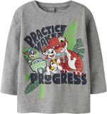 NAME IT NMMJIK PAW LS NREG TOP BOX NOOS CPLGM Jongens Lange mouwen shirts Maat 92 Katoen Grijs Melange