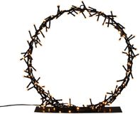 HIT trading LED vensterdecoratie rond 160 lampjes Ø 35cm x 3m, gouden gloed