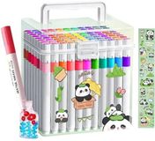 Merkloos Acrylstiften - Verfstiften Markers - Kinderen Laten Tekenen - Waterdichte Kleuren - 80 Kleuren - Meerkleurig