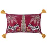 Wylder Tropics Kalahari Geborduurde Fluwelen Kussenhoes - Multicolour - 30x50cm
