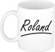 Bellatio Decorations Roland Naam koffiemok - wit - Keramiek - 300 ml