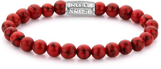 Rebel & Rose Rebel&Rose armband - Red Delight - 8MM L (19CM