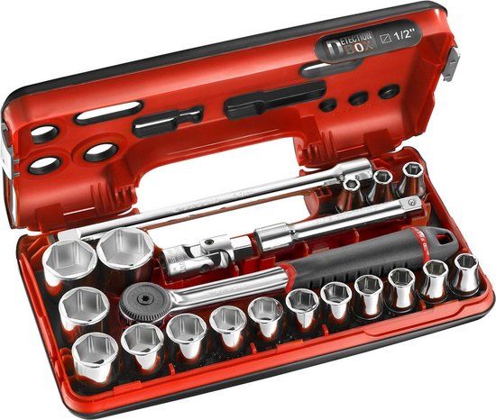FACOM S.161DBOX1 Dopsleutelset 8-32 mm 6-kant 1/2" Metrisch