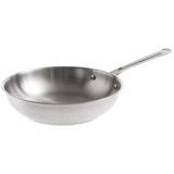 LACOR 44428 Cuisine braadpan van roestvrij staal 18/10, zonder antiaanbaklaag, ergonomische handgreep, volledige inductiebodem, geschikt voor inductie, oven en vaatwasser, Ø 28 cm, hoogte 6,5 cm