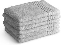 SeaShell Supreme Washand - 650 gr/m2 - 100% Egyptisch Katoen - Licht Grijs - 6 Stuks - 16x21cm