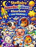 Stellaire Boerderijdieren Kleurboek voor Kinderen: Verbazingwekkende Boerderijdieren in de Ruimte met Melkweg Boerderij Illustraties Geweldig Cadeau voor Jongens en Meisjes