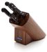 Bloc de couteaux - Ensemble de 5 pièces - Acier inoxydable Nitrum - Boîtier en bois de pin - Noir