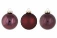 Cosy Home Kerstbal Set van 24 stuks, Glas, Paars, Mat/Glanzend, Ø 6 cm