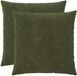 vidaXL - Kussensloop - 2 stuks - HEERLEN - Groen - 60 x 60 cm - Katoensatijn