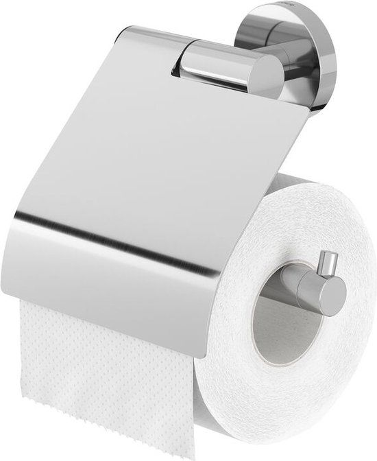 Tiger Boston Toiletrolhouder met klep - RVS gepolijst
