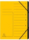 Exacompta 540709E, Project folder, A4, Karton, Geel, 355 g/m², Elastische band