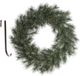 Decoris Kerstkrans - groen - 60 cm - kunststof - incl. ijzeren deurhanger