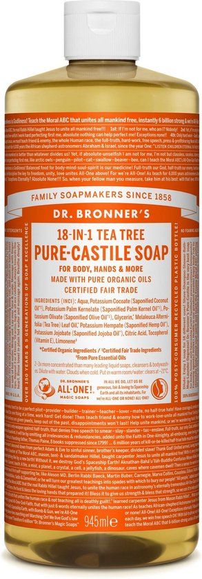 Dr. Bronner's - Vloeibare zeep Tea Tree - 945 ml