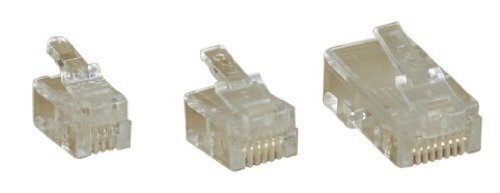 Inline 73098R 100 stuks modulaire stekker, 8P8C RJ45 voor krimpen op ronde kabel (ISDN)