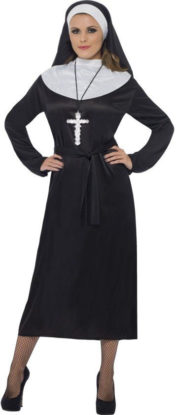 Smiffys Nonnen kostuum met habijt en hoofddoek maat M (40-42)