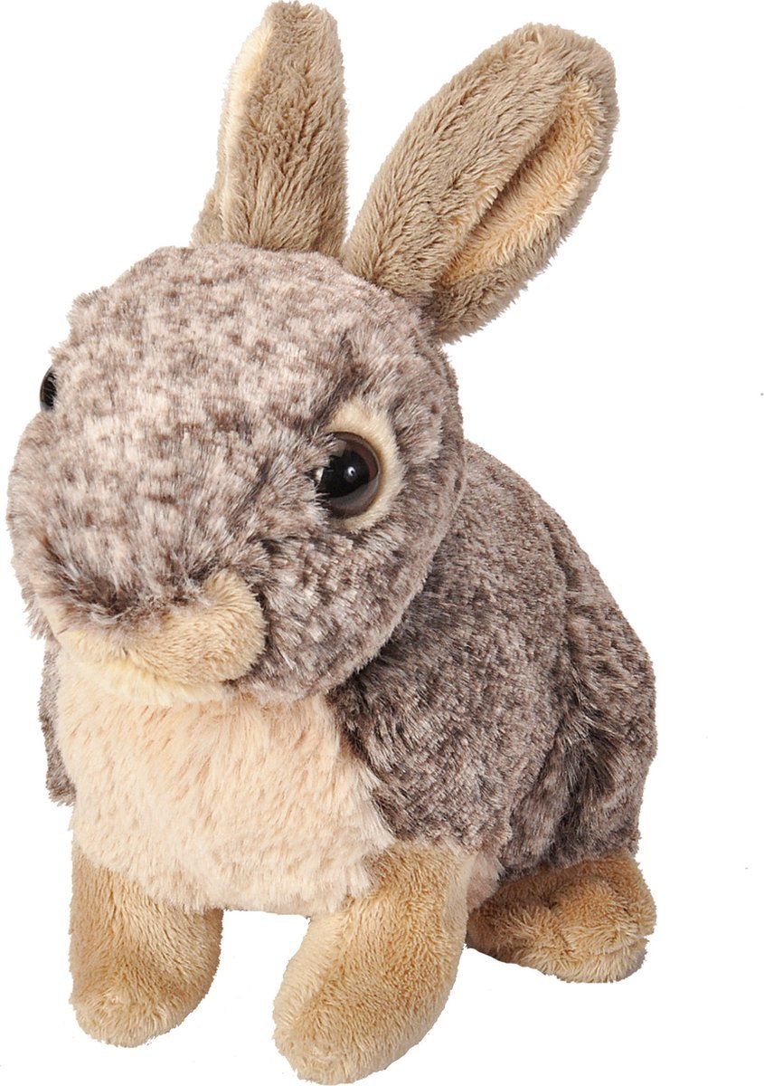 Wild Republic Knuffeldier Cuddle kins Mini Bunny - Grijs/Lichtbruin