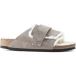 Birkenstock Claquettes cuir suédé/fourrure en peau de mouton enfant Kyoto